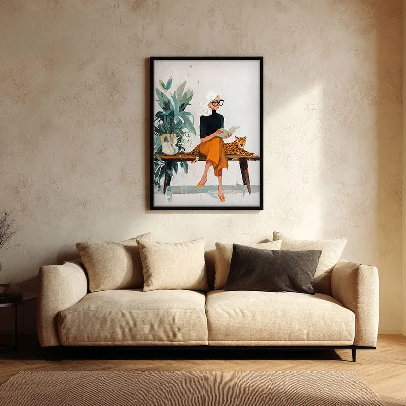 Jungle Journey Canvas Wall Painting - Black Frame media 1