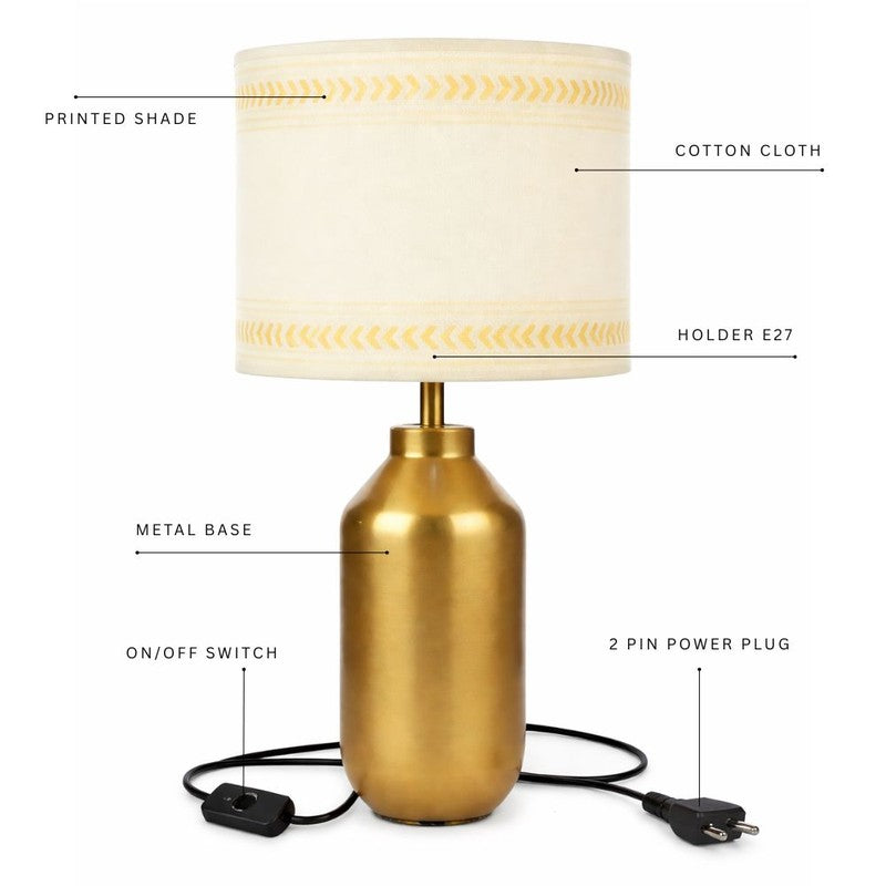 Solace Elite Cotton Table Lamp - Beige media 5