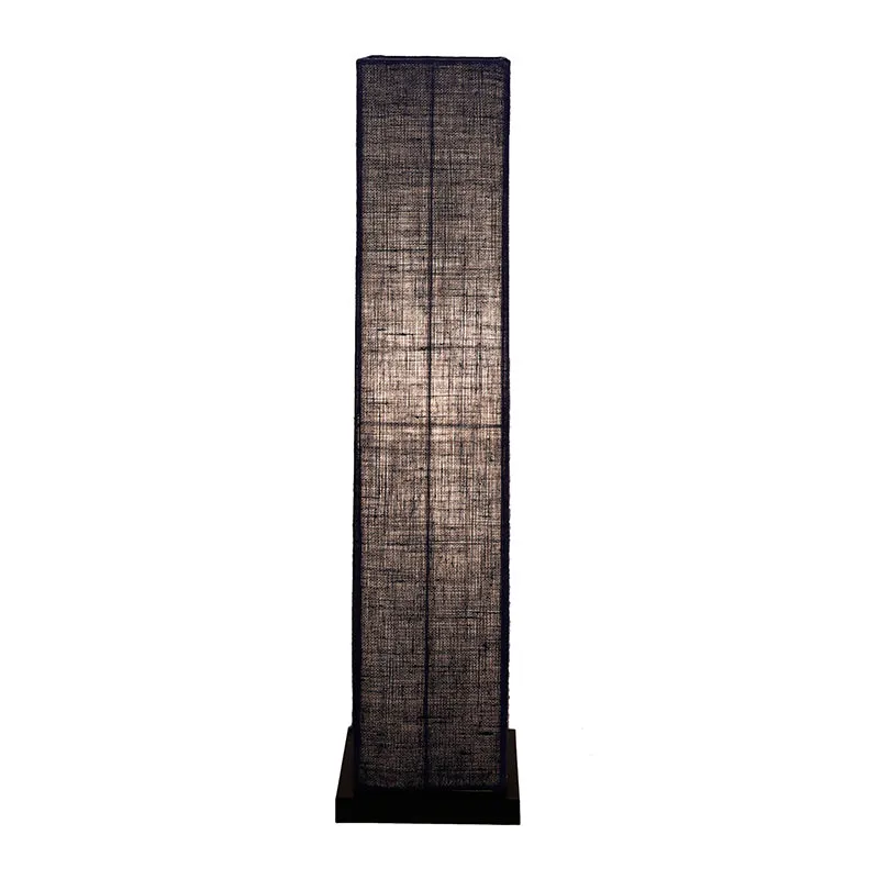 Abita Wooden Tower Floor Lamp With Jute Shade - Blue media 5