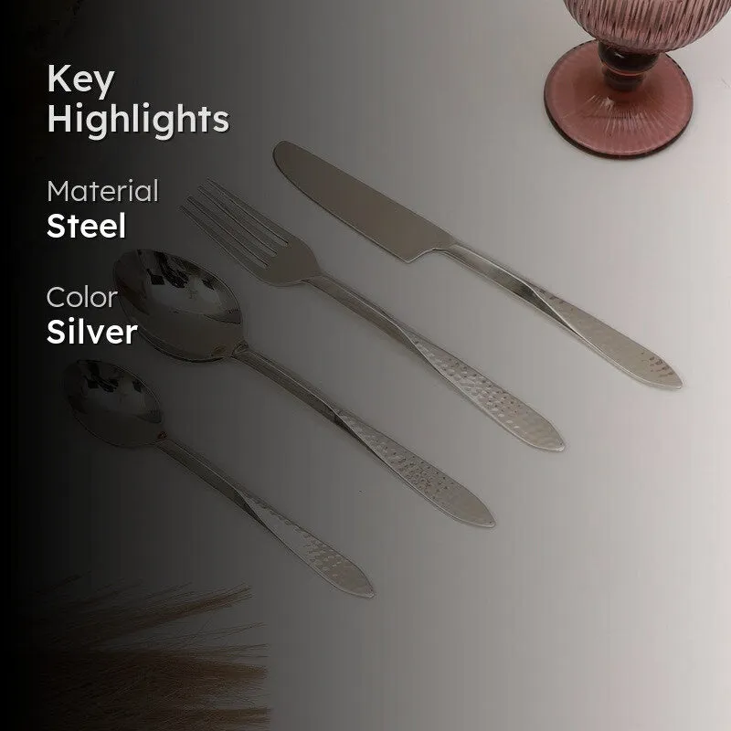 DUNE HAMMERED Cutlery set  - Four Piece Set media 2