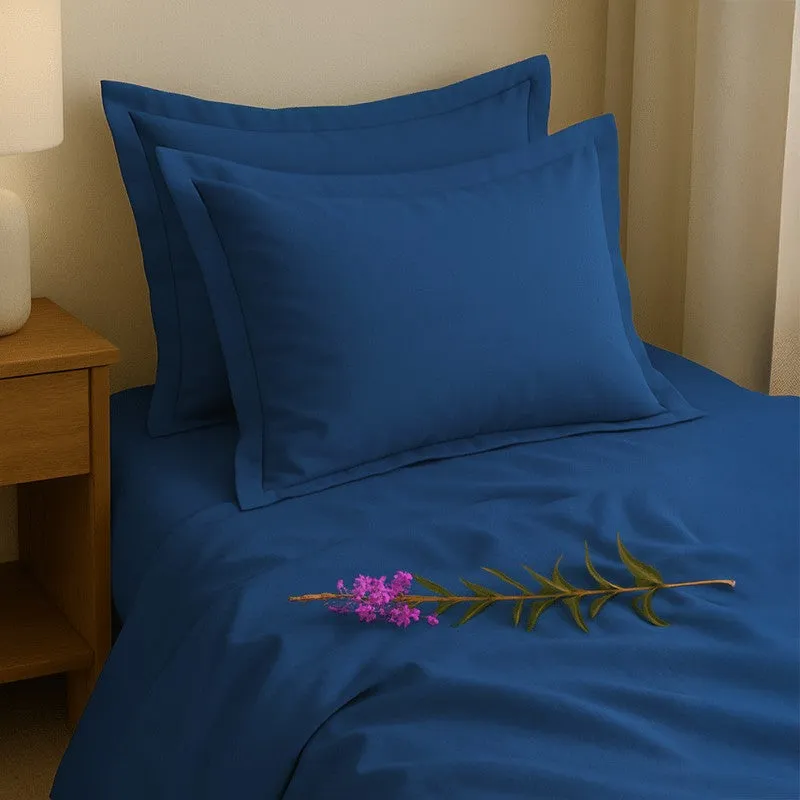 SoloTone Cotton Bedsheet (Blue) - 600 TC media 4
