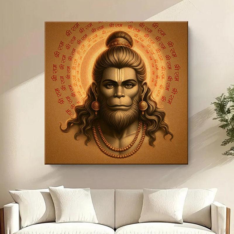Majestic Hanuman Wall Painting