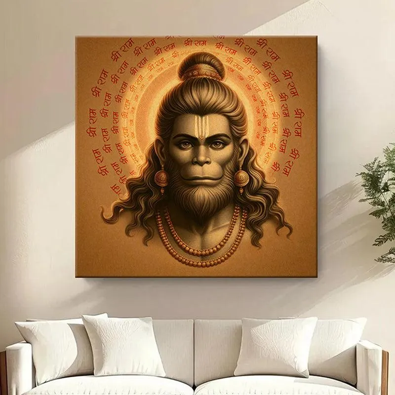 Majestic Hanuman Wall Painting media 1