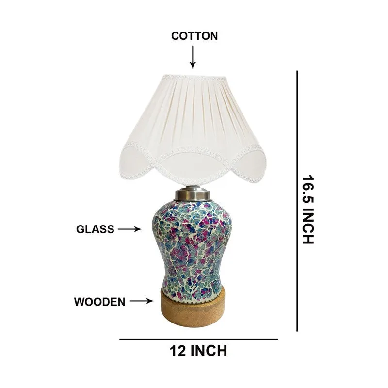 Floranisse Arc Pleated Wooden Table Lamp media 7
