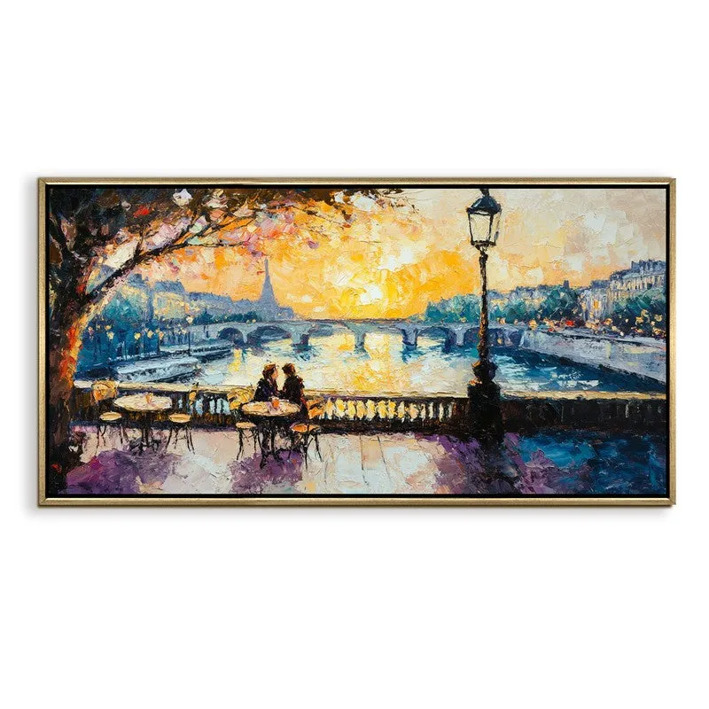 Metropolis Canvas Wall Painting With Frame media 3