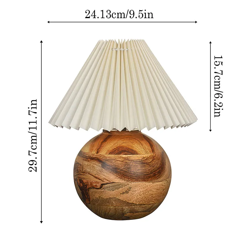 Lark Pleated Fabric Table Lamp - Beige,Brown media 7