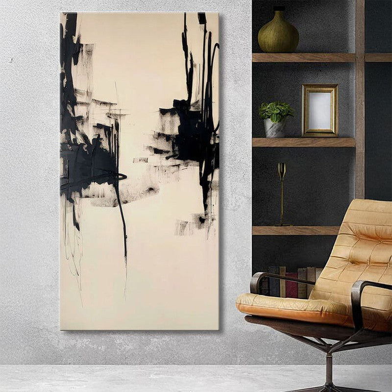 Monochrome Abstract Wall Painting