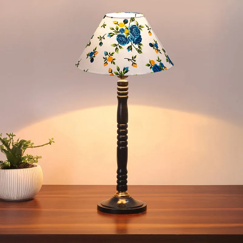 Garden Lights Table Lamp With Wooden Base - Multicolor media 1
