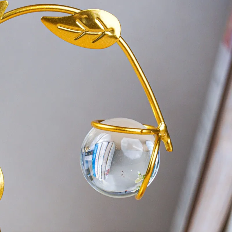 Gilded Drop Crystal Showpiece - Gold media 7