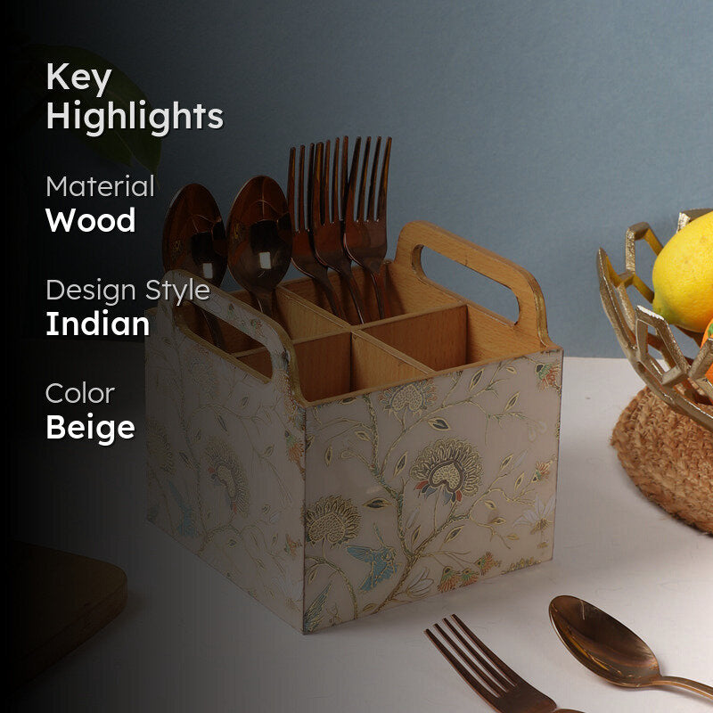 Blossom Glow Four-Compartment Cutlery Stand media 2