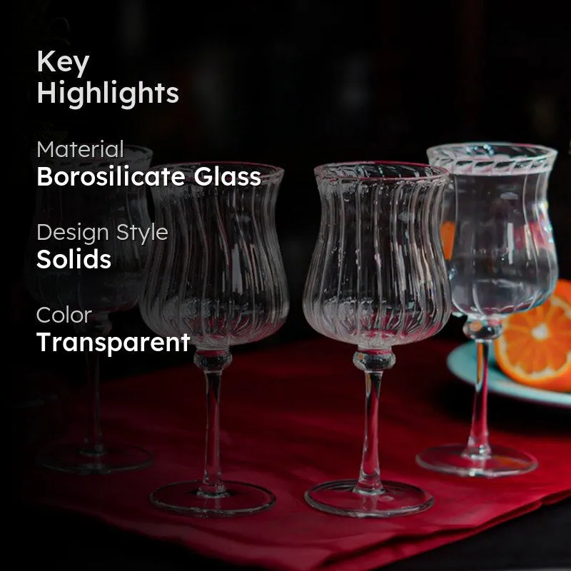 Emerald Green Goblet Glass(230 mL ) - Set Of Four media 2