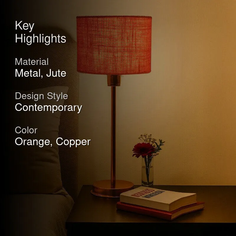 Kavira Vany Metal Table Lamp - Orange media 2