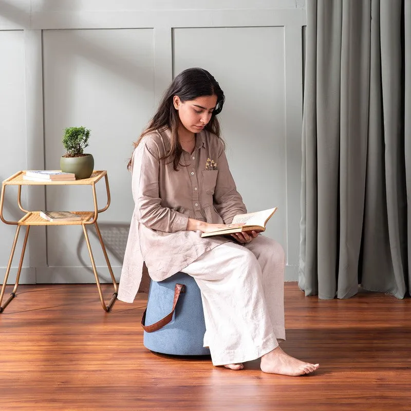 Warm Lounge Pouffe (Blue) - Set Of Two media 3