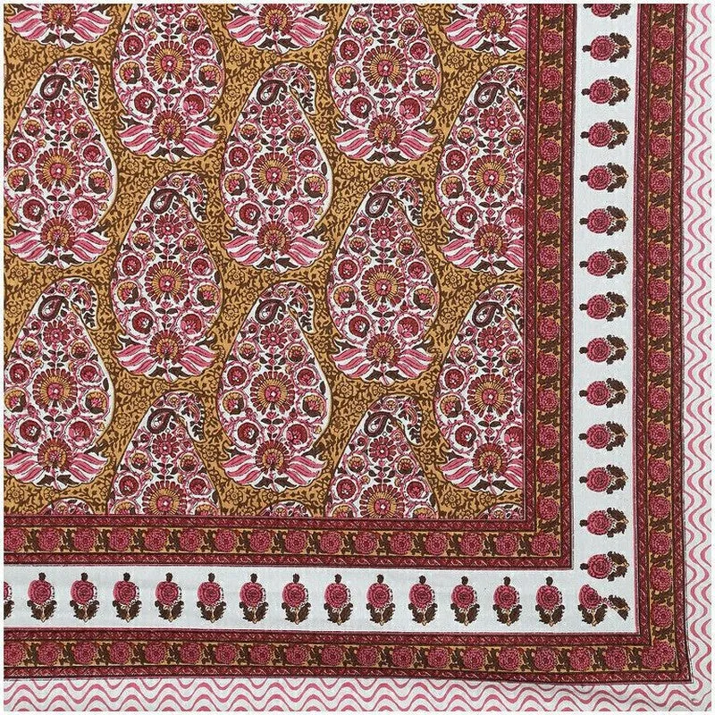 Floray Cotton Bedsheet (Maroon,White) - 240 TC media 7