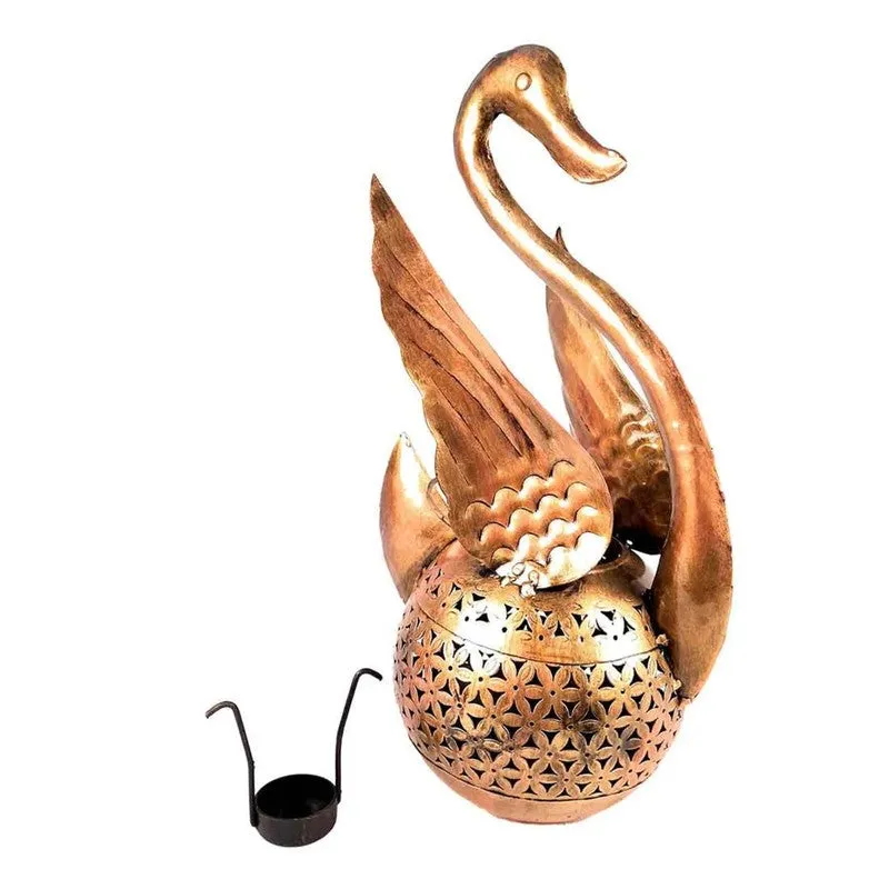 Swan Grace Iron Duo Tealight Candle Holder media 7