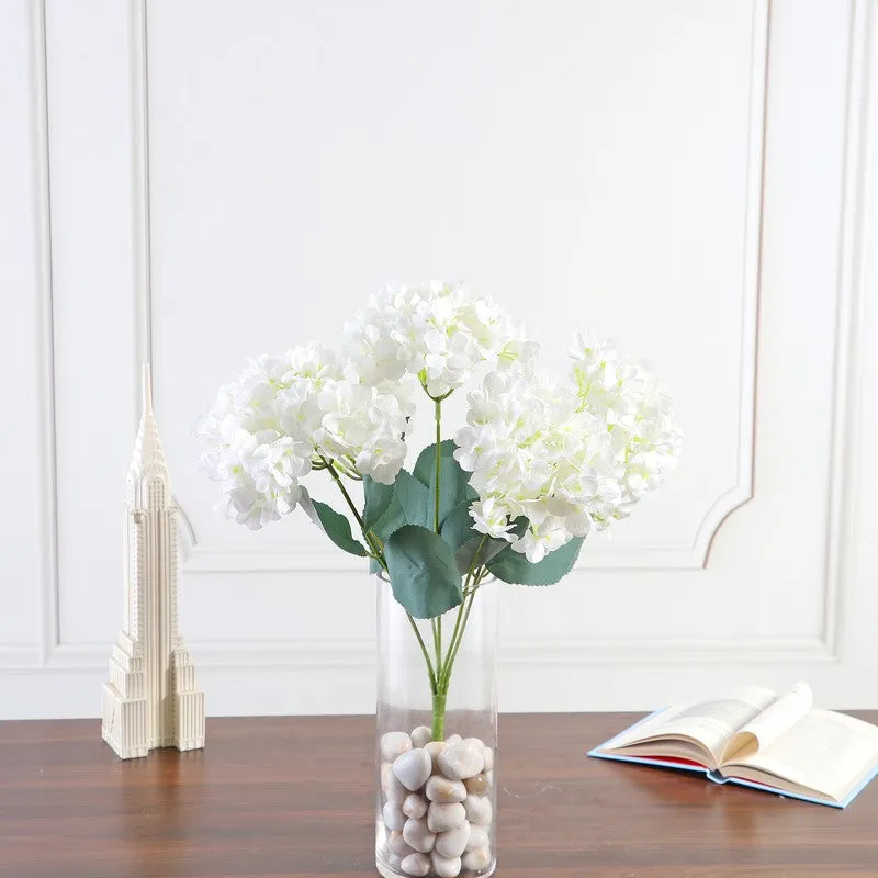 Blushira Hydrangea Artificial Flower - White media 3