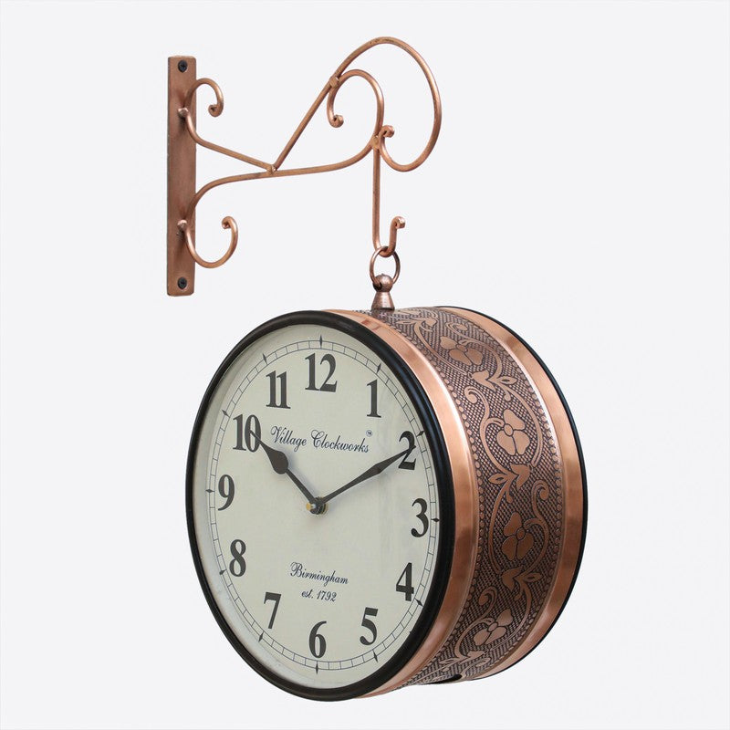 Railway Regency Double - Sided Vintage Wall Clock - Copper media 6