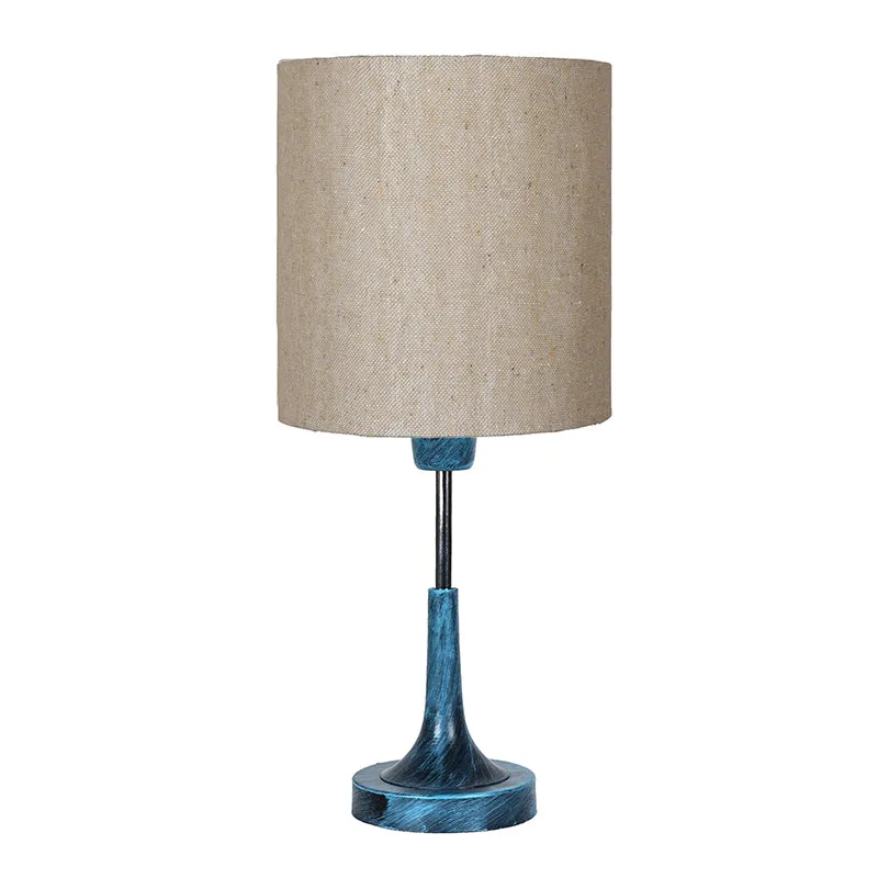 Arialla Bleu Drum Metal Table Lamp - Beige,Black media 3