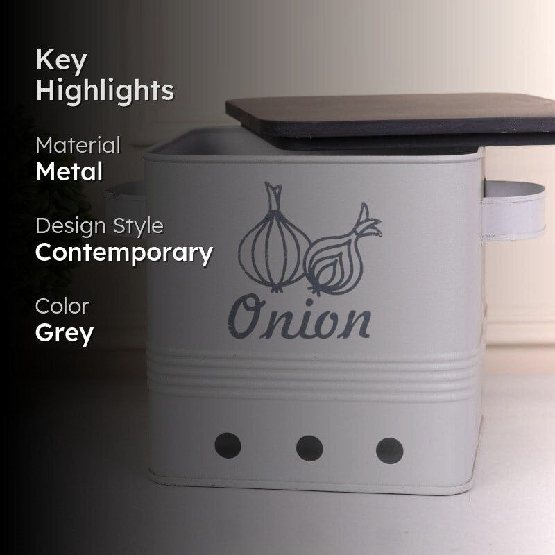 Ferrous Fun Onion Storage Box - Grey - 10 L media 2