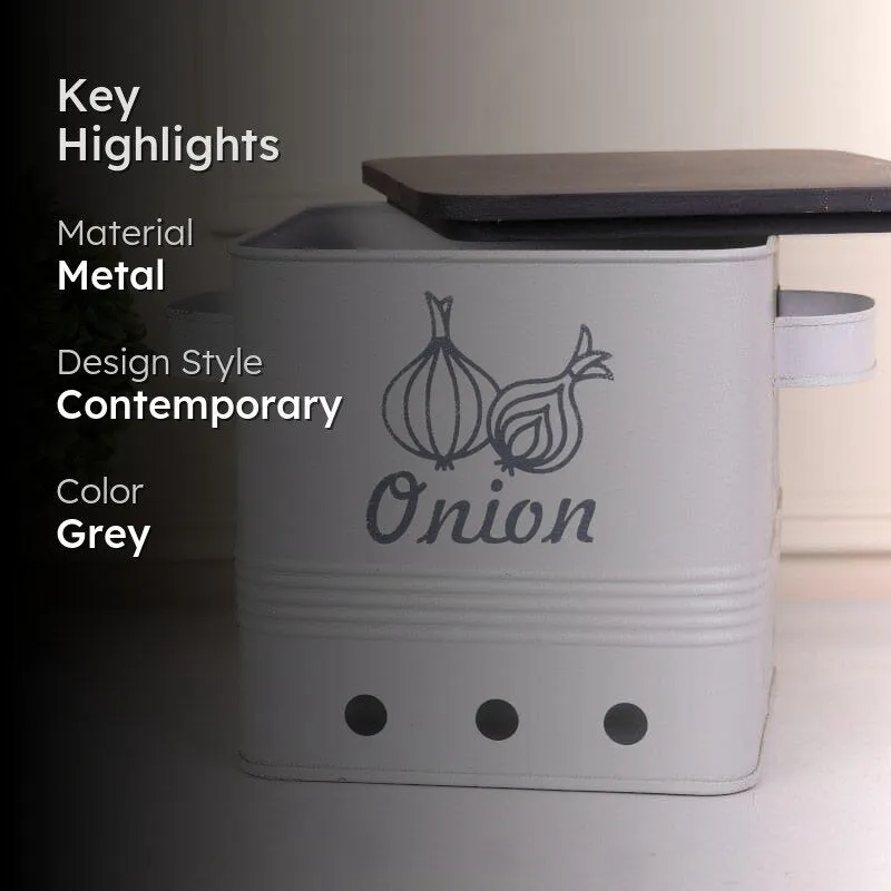Ferrous Fun Onion Storage Box - Grey - 10 L media 2
