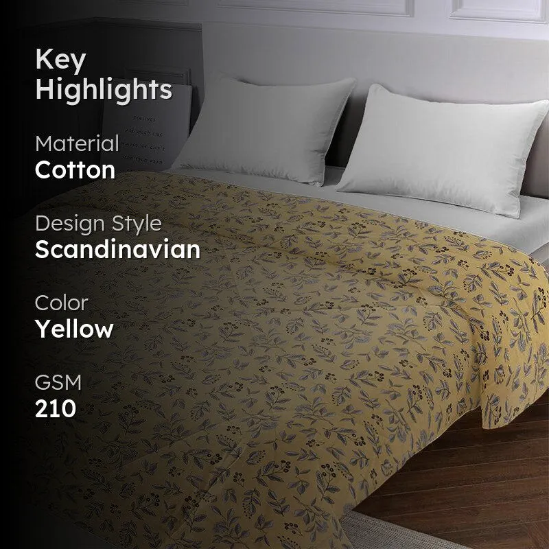 Cruz Floral Cotton Comforter - 210 GSM media 2