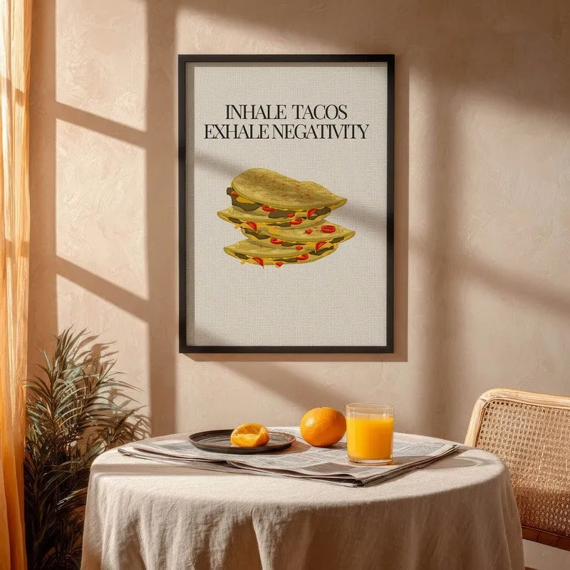 TacoBite Archival Canvas Wall Art - Black media 4