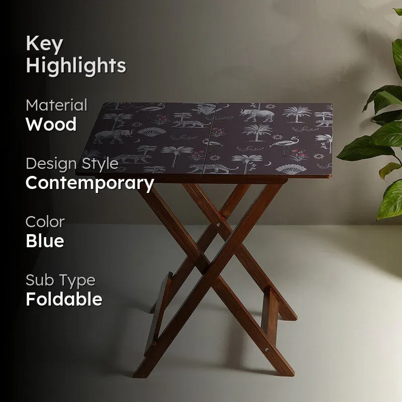 India Circus Wood Animalia Folding Side Table media 2