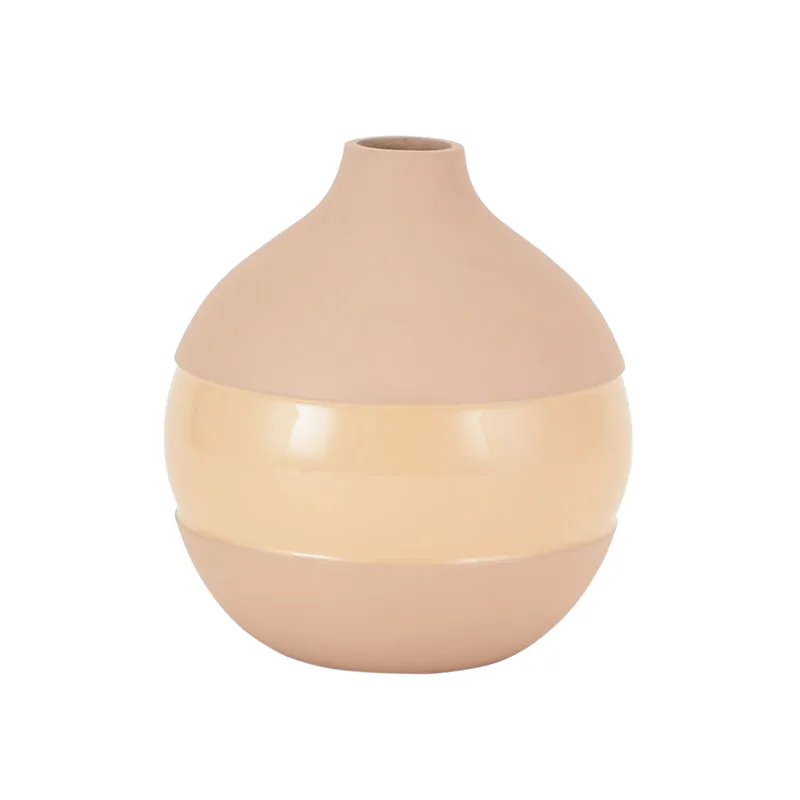 Daino Enamel Vase - Peach media 3