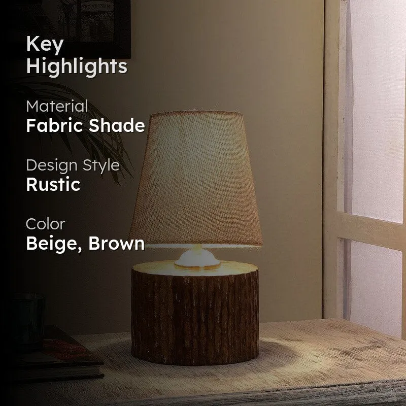 Bria Dori Fabric Table Lamp - Beige,Brown media 2