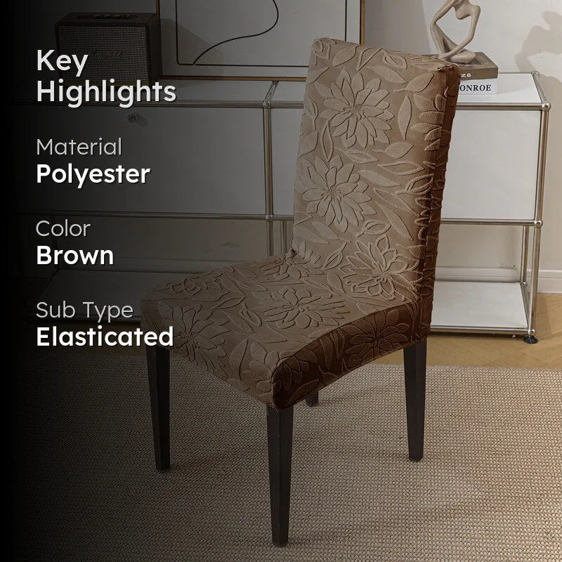 Veloria Polyester Chair Cover - Brown media 2