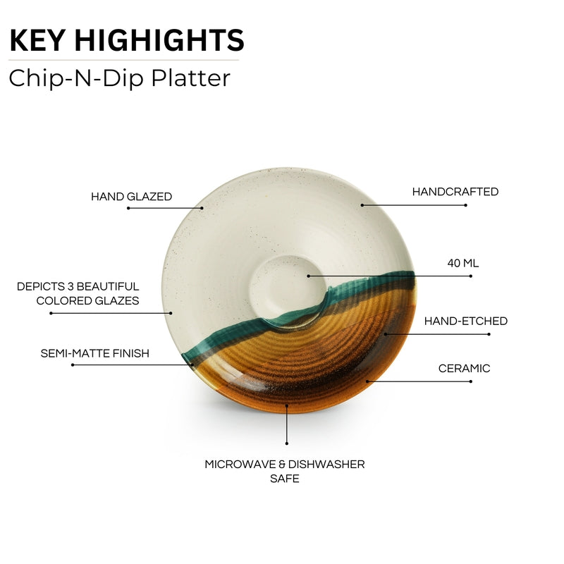 Zevo Ceramic Chip & Dip Platter media 4