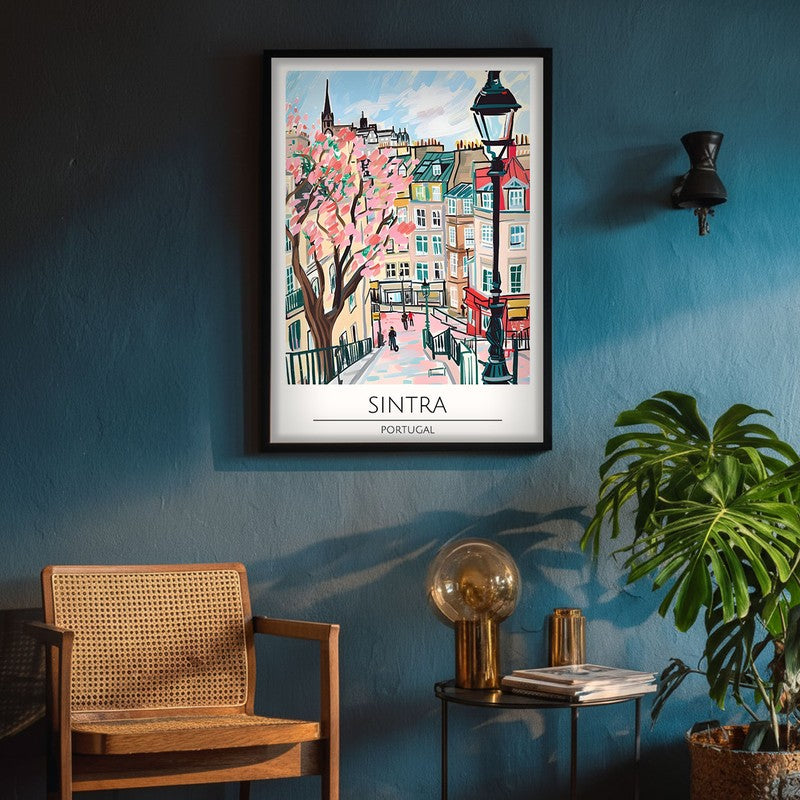 Vintage Sintra Framed Canvas Wall Painting media 4