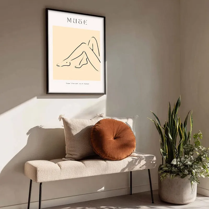 Calm Contour Canvas Wall Painting With Black Frame media 4