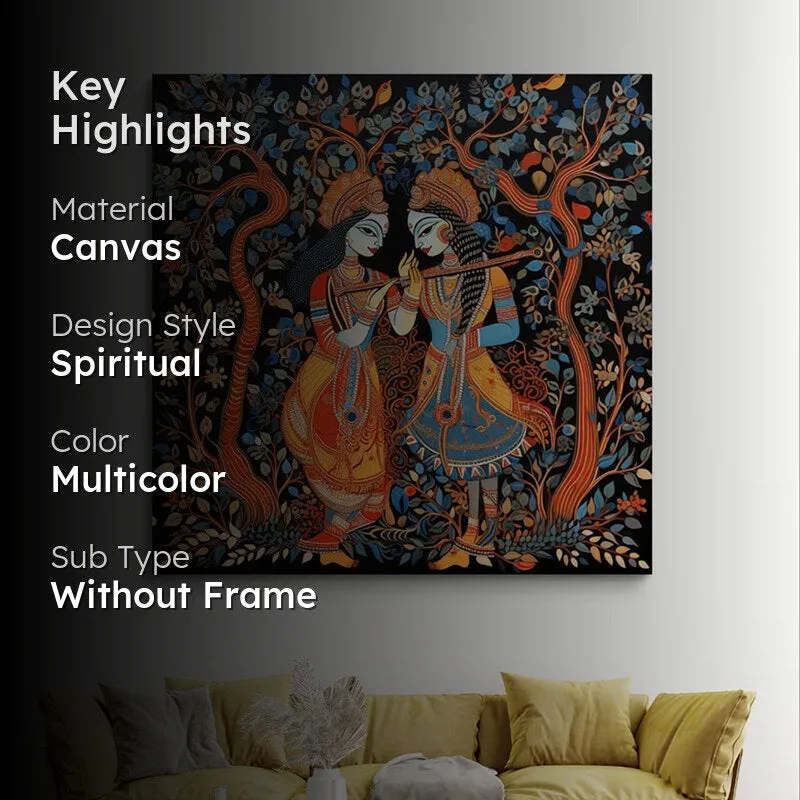 Kanha - Radha Trance Canvas Wall Art media 2