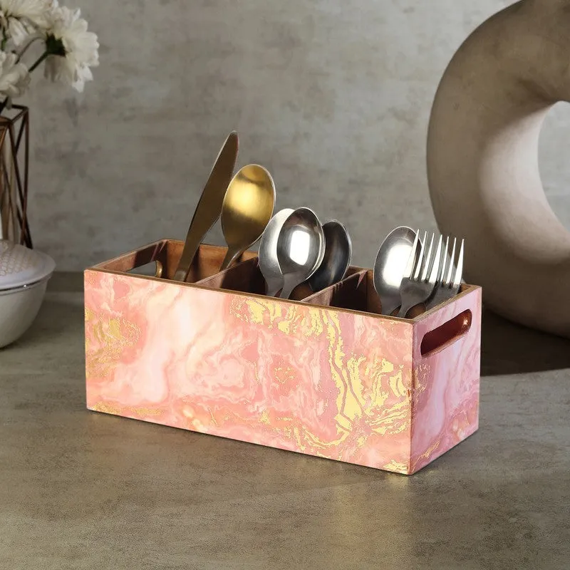 Rosyra Wooden Cutlery Holder media 1