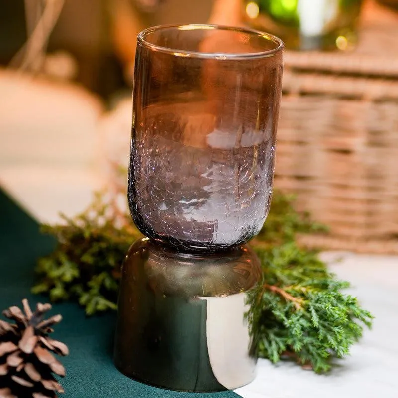 Frosted Aura Dual Tone Glass Vase - Black media 3