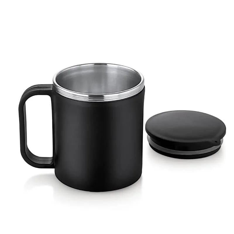 Festa Stainless Steel Coffee Mug (180 mL Each/Black) - Set of Two media 4