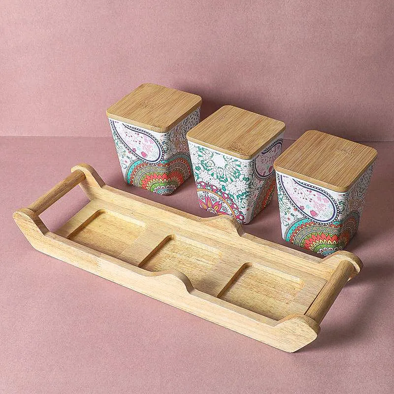 Clyde Condiment Container With Tray (750 mL Each) - Four Piece Set media 3