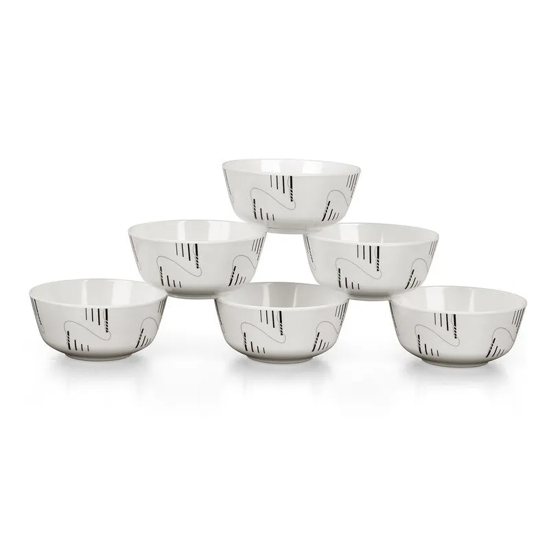 Strip & Ropes Melamine Snack Bowls (200 mL Each) - Set of Six - 8