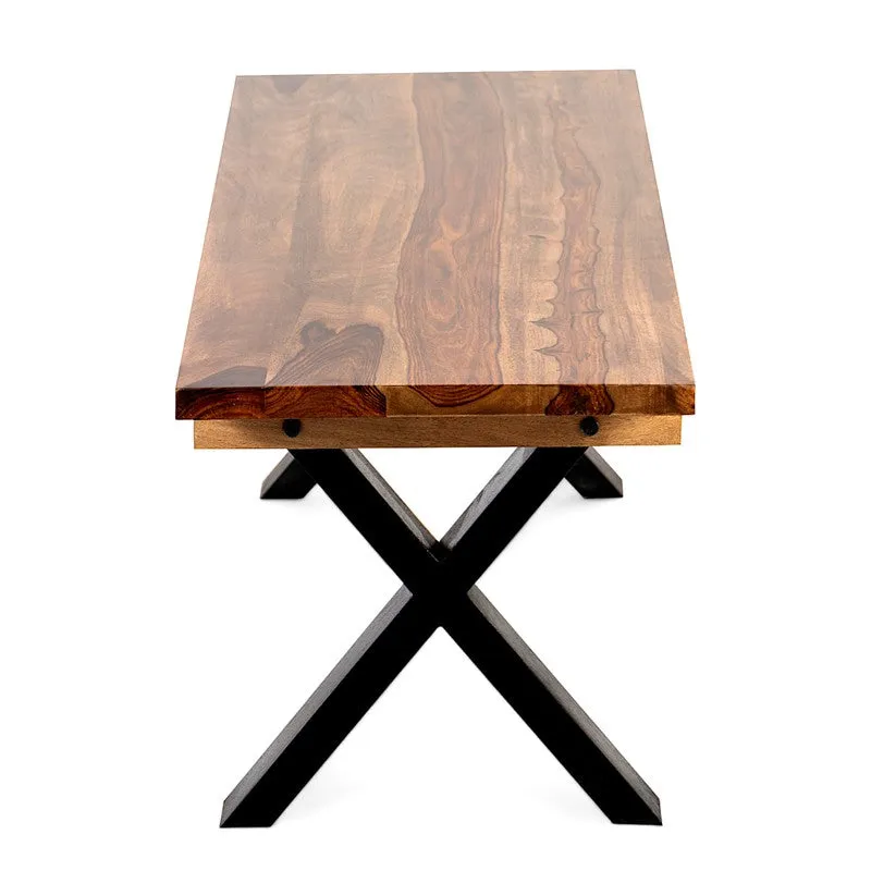 Cynex Sheesham Wooden Bench - Brown media 5