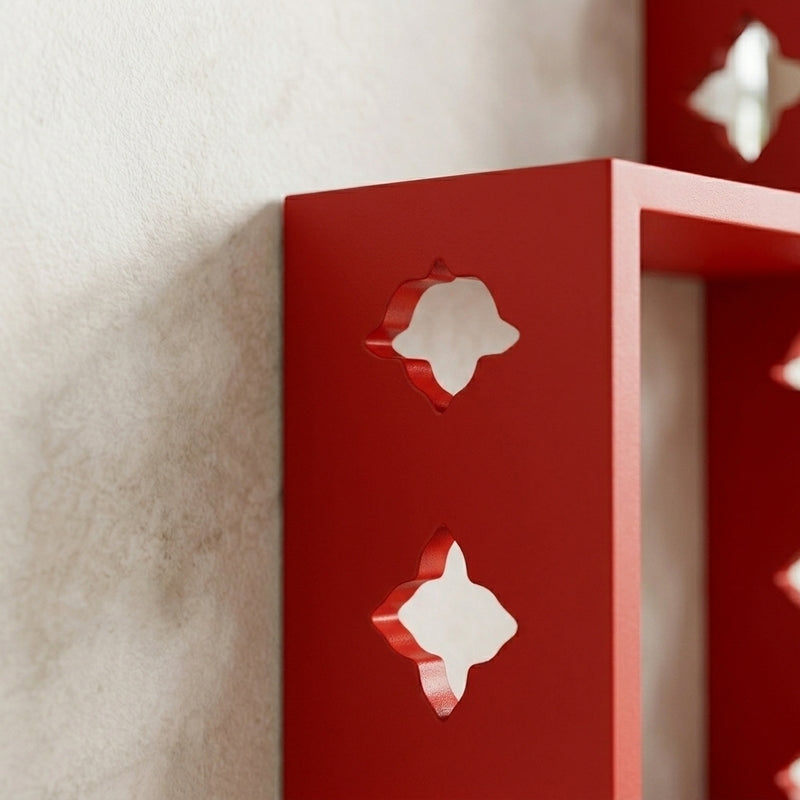 Cubix Floating Wall Shelf (Red) - Set Of Three media 3