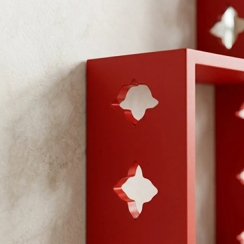 Cubix Floating Wall Shelf (Red) - Set Of Three media 3