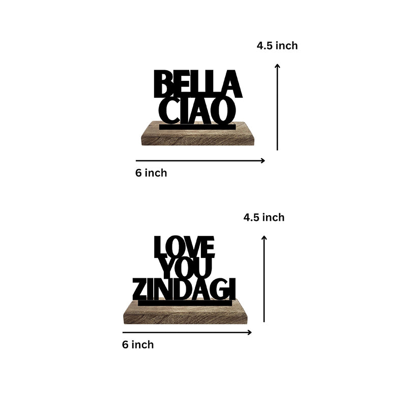 Love & Rebellion Typography Showpiece - Set Of Two media 8