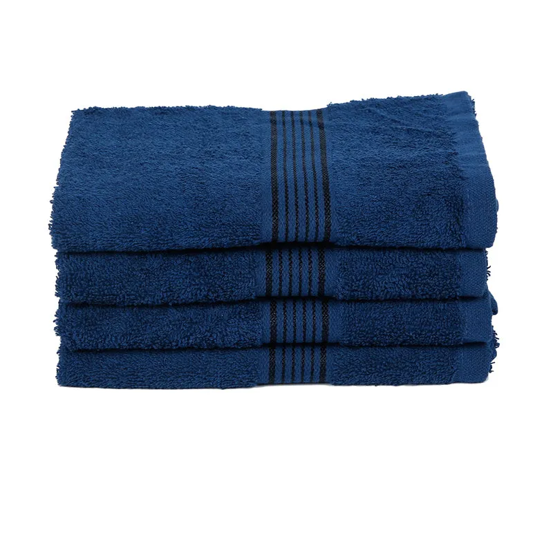Eva Quick Dry Hand Towel (Navy Blue) - Set Of Four media 4