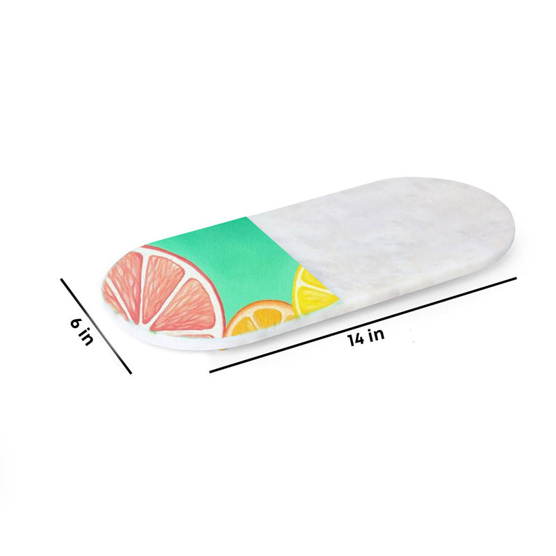 Exclusive Oval Printed (Marble,Brass) Marble Platter media 5