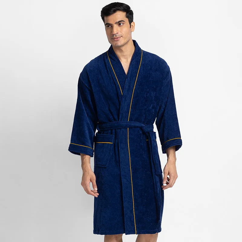 Corbin Bath Robe - Navy Blue media 3
