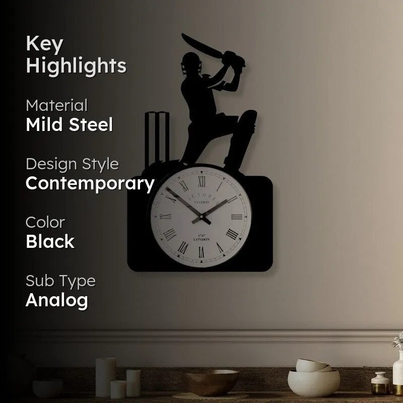 Skyline Steel Analog Wall Clock - Black media 2