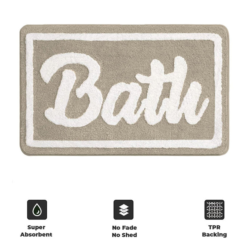 Bath Time Microfiber Bath Mat - Beige media 7