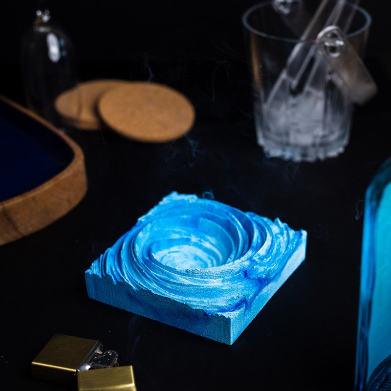 Cyclone Eye Ash Tray - Blue