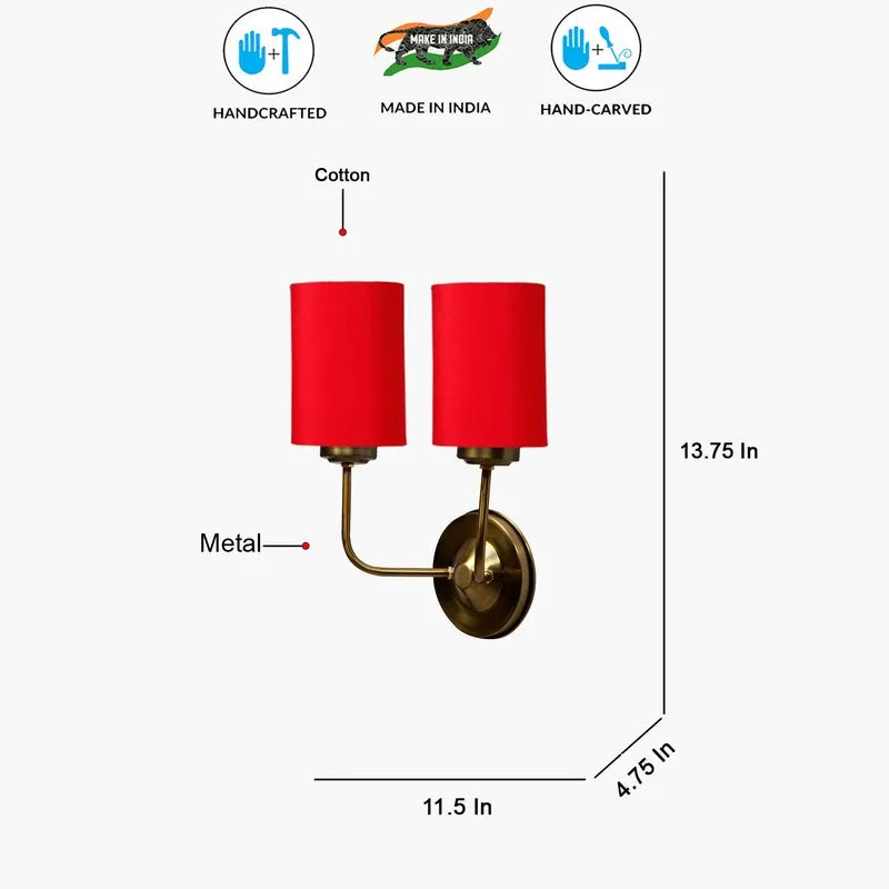 Lumoire Duo Metal Wall Lamp - Gold,Red media 8